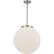 Franklin Restoration Beacon LED 16 inch Brushed Satin Nickel Pendant Ceiling Light in Matte White