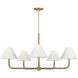 C&M by Chapman & Myers Fiona 5 Light 39 inch Gild Chandelier Ceiling Light in LED