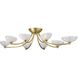 Zamora 8 Light 42 inch Antique Brass Flush Mount Ceiling Light