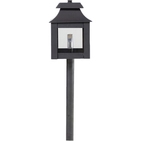 Hawthorne Concord Dark Antique Brass Path Light in Clear Seedy Glass