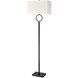 Staffa 62 inch 150 watt Matte Black Floor Lamp Portable Light