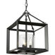 Smyth 3 Light 11.75 inch Matte Black Chandelier Ceiling Light in Clear Glass, Mini