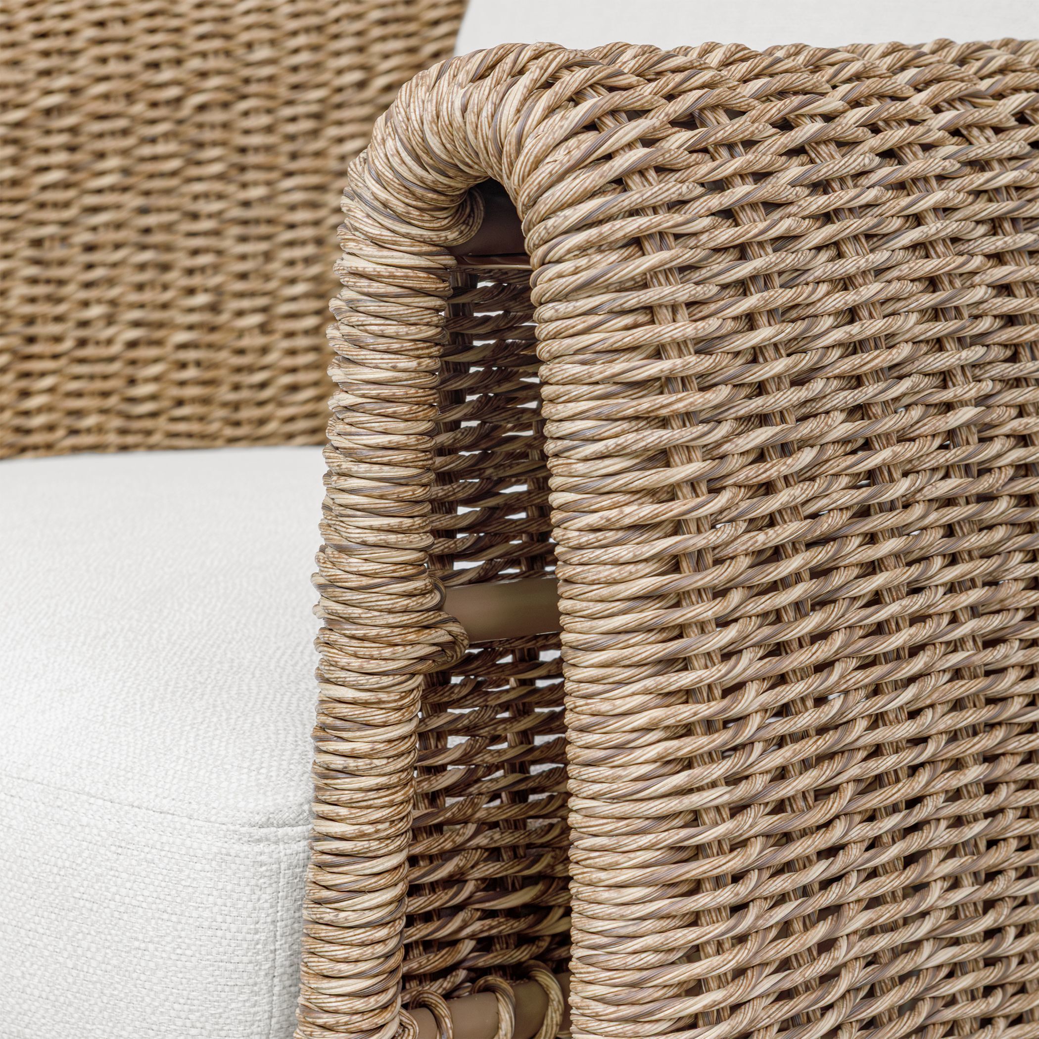 Tropic Golden Flax and Oyster White Outdoor Lounge Chair