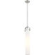Downtown Urban Pilaster 1 Light 5 inch Satin Nickel Pendant Ceiling Light in Matte White