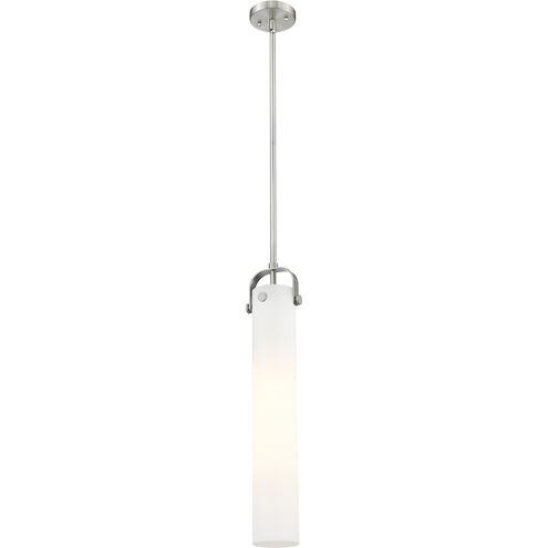 Downtown Urban Pilaster 1 Light 5 inch Satin Nickel Pendant Ceiling Light in Matte White
