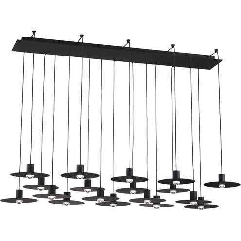 Sean Lavin Eaves LED Nightshade Black Chandelier Ceiling Light, Integrated LED
