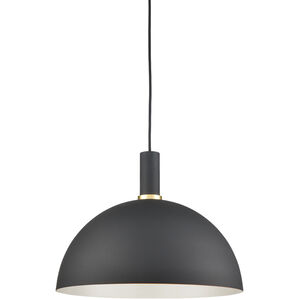 Archibald 1 Light 15.75 inch Black With Gold Detail Pendant Ceiling Light