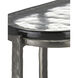 Acea 22.5 X 21 inch Graphite and Clear Side Table