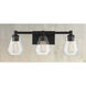 Clarity 3 Light 24 inch Coal Bath Vanity Wall Light