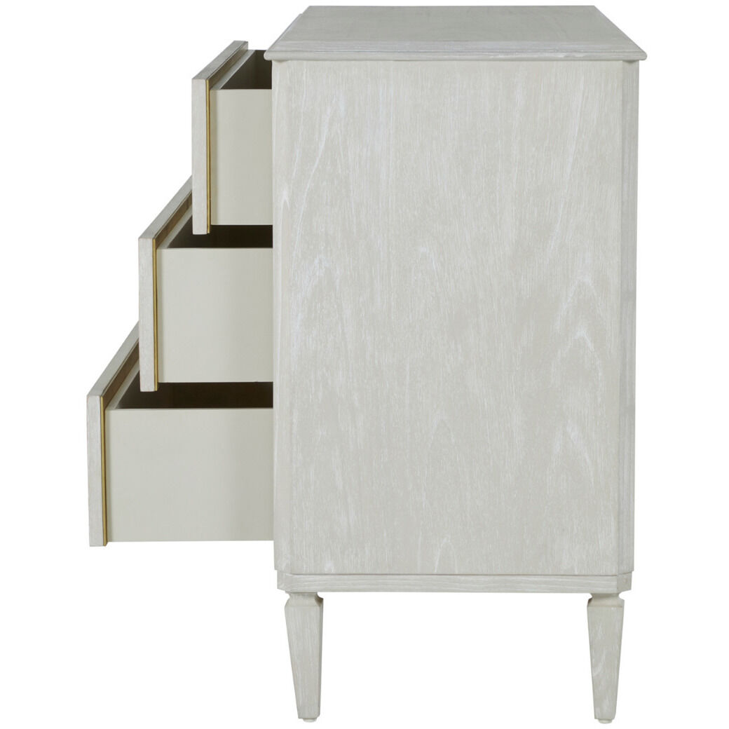 Kaitlin Stained Brass / Cerused White Chest