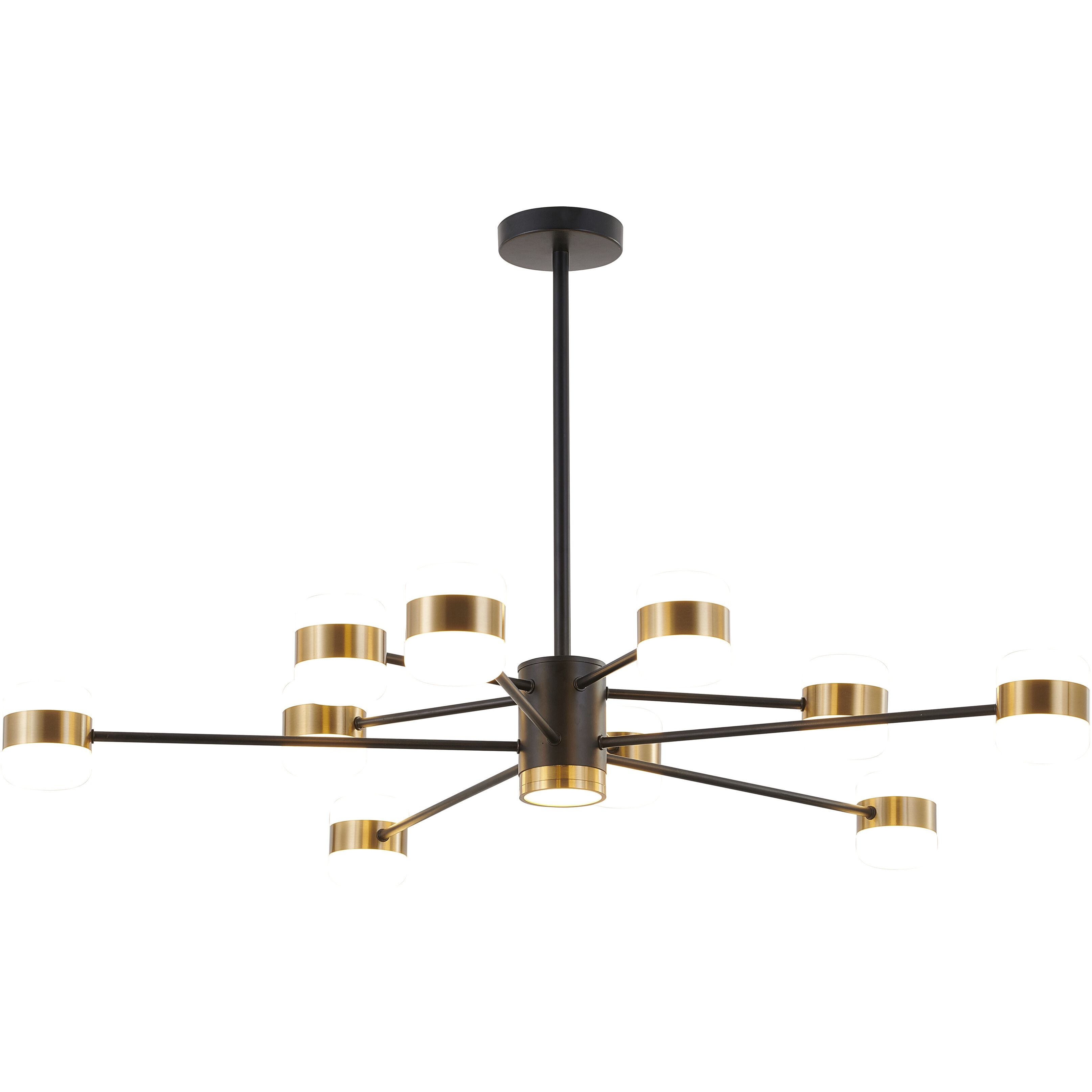 Canada LED 40 inch Black and Gold Chandelier Ceiling Light