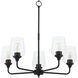 Raymond 5 Light 27 inch Matte Black Chandelier Ceiling Light