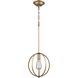 Stanton 1 Light 10 inch Matte Gold Mini Pendant Ceiling Light