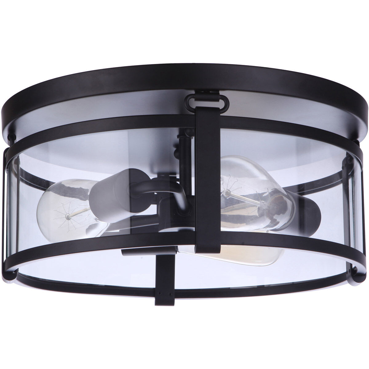 Elliot 3 Light 13 inch Flat Black Flushmount Ceiling Light