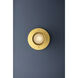 Dighton 1 Light 4.75 inch Aged Brass Flush Mount Ceiling Light
