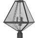Glacier 3 Light 21 inch Black Charcoal Outdoor Post in Water