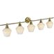Gene 5 Light 47 inch Satin Gold Bath Sconce Wall Light