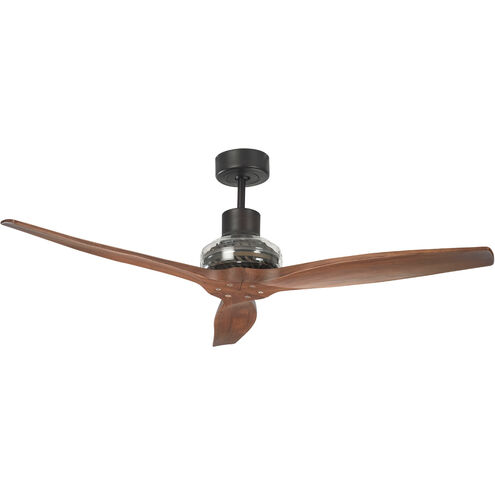 Star Propeller 52 inch Brown with Natural III Blades Indoor/Outdoor Ceiling Fan, Real Wood Blades