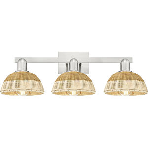 Natural Ballston Dome 3 Light 26.00 inch Bathroom Vanity Light