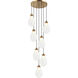 Seranna 7 Light 22.38 inch Aged Gold Brass Pendant Ceiling Light