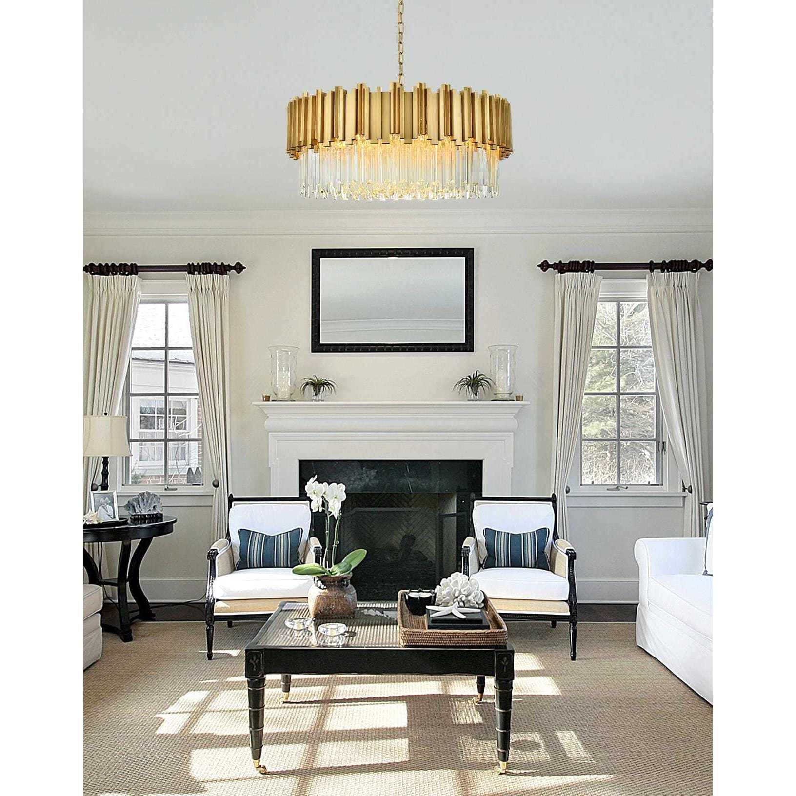 Willow 10 Light 32 inch Satin Gold Chandelier Ceiling Light