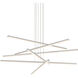 Stix LED 40 inch Bright Satin Aluminum Chandelier Ceiling Light