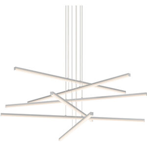 Stix LED 40 inch Bright Satin Aluminum Chandelier Ceiling Light
