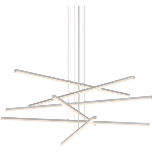 Stix LED 40 inch Bright Satin Aluminum Chandelier Ceiling Light