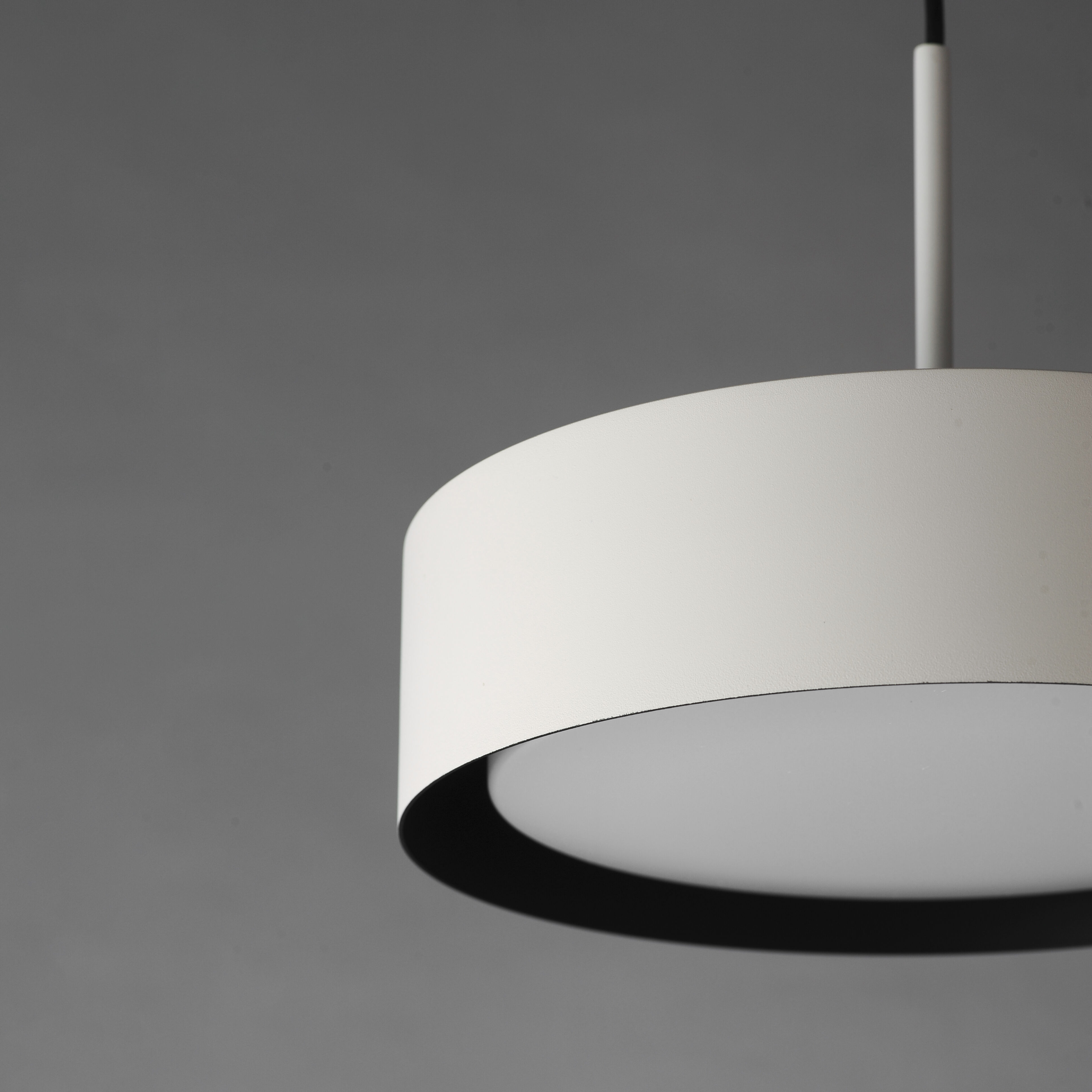 Echo LED 13 inch White and Black Single Pendant Ceiling Light in White/Black