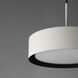 Echo LED 13 inch White and Black Single Pendant Ceiling Light in White/Black