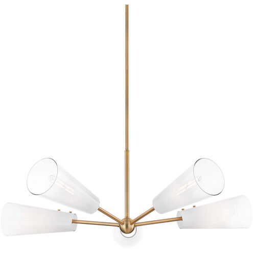Camarillo 5 Light 45 inch Patina Brass Chandelier Ceiling Light