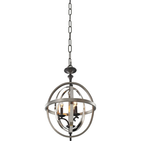 Rothwell 3 Light 17.5 inch Polished Satin Nickel Pendant Ceiling Light