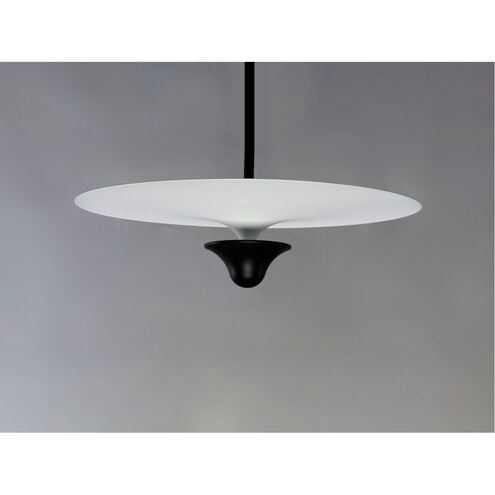 Radar LED 16.5 inch White and Black Single Pendant Ceiling Light