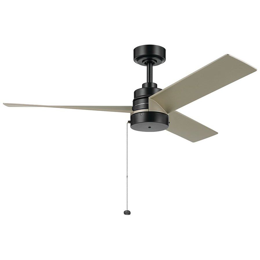 Spyn Lite 52 inch Satin Black Ceiling Fan