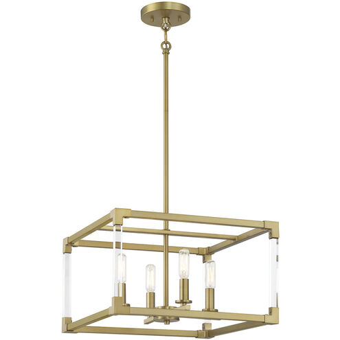 Vantage Oro District 4 Light 16 inch Soft Brass Pendant Ceiling Light