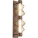 Mesa Mandrel Sconce Wall Light in 3000K LED, Burnished Bronze, Amber Blown Glass