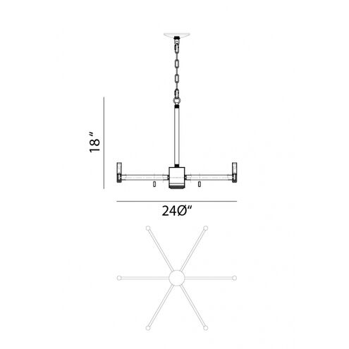 Euryale 6 Light 24 inch Chrome Chandelier Ceiling Light