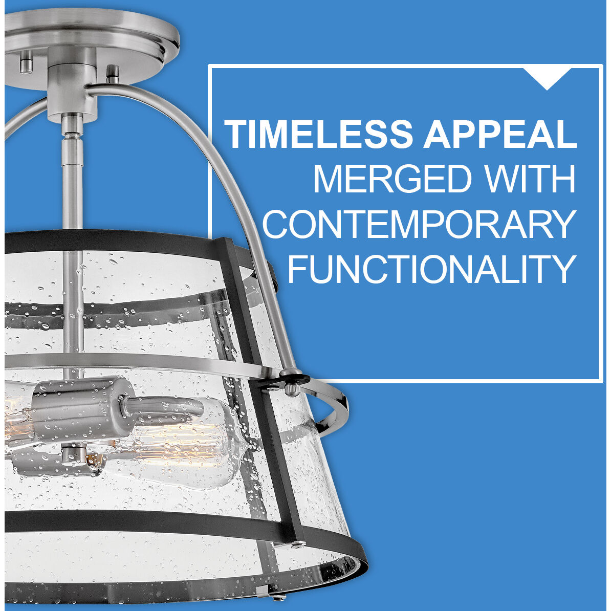 Tournon 3 Light 15 inch Brushed Nickel with Black Indoor Pendant Ceiling Light