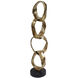 Interlocking Gold and Black Decorative Object