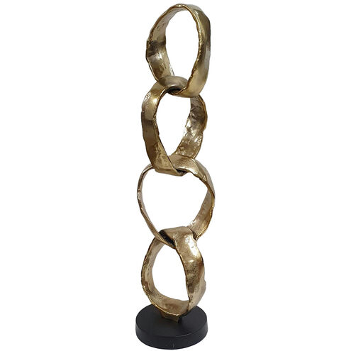 Interlocking Gold and Black Decorative Object
