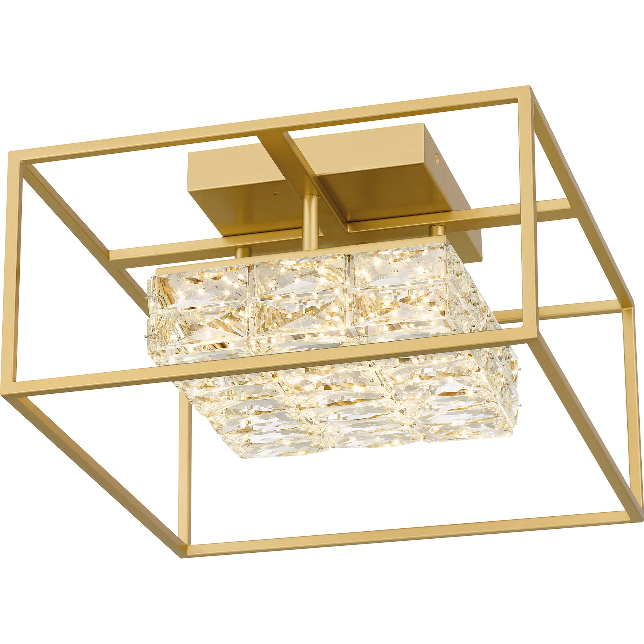 Dazzle LED 16 inch Soft Gold Semi-Flush Mount Ceiling Light