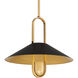 Goldenridge 1 Light 15 inch Legacy Brass and Dark Matte Black Pendant Ceiling Light