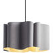 Paulina 1 Light 23.6 inch Black Pendant Ceiling Light in Grey Oak/Ash, 24 in, WEP Collection