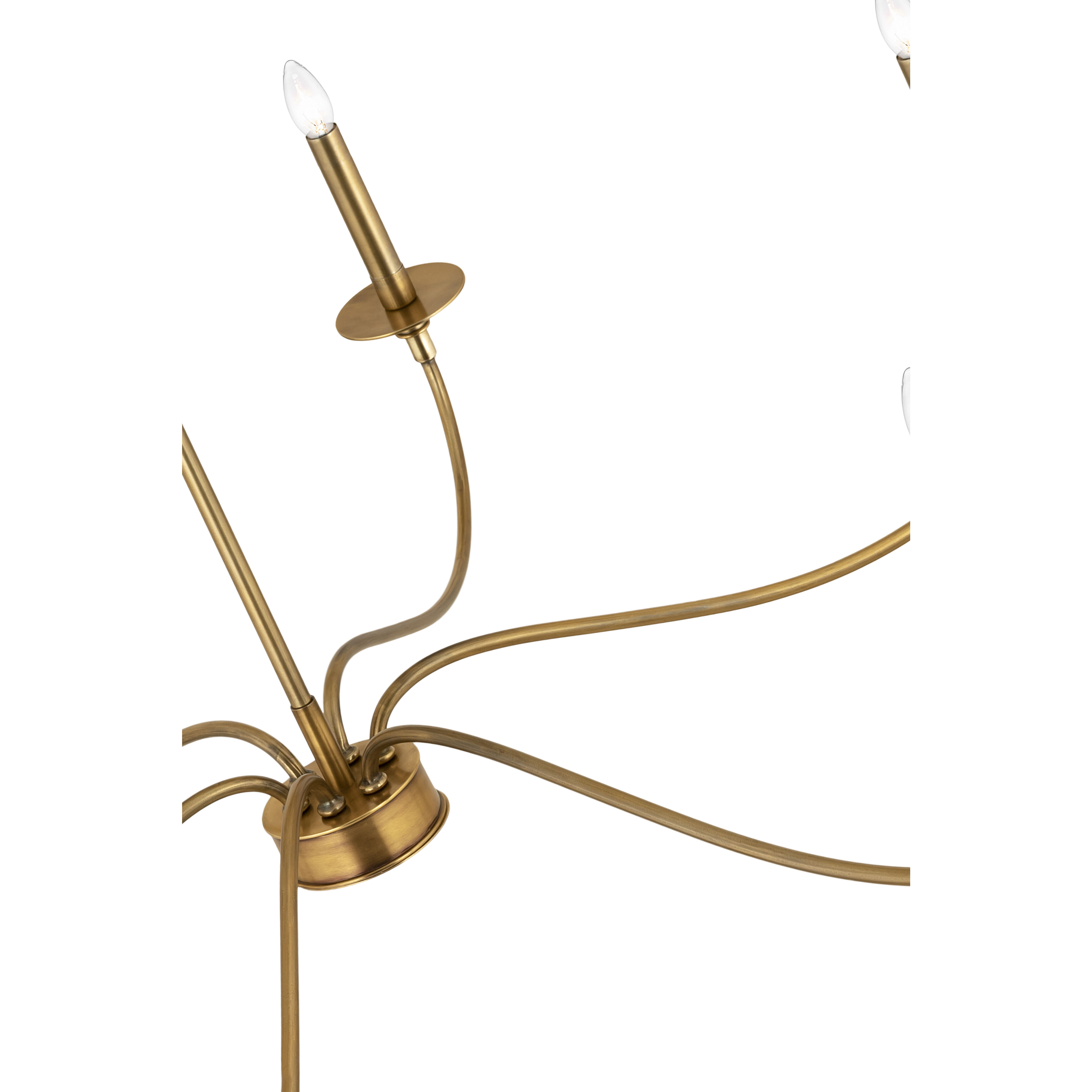 Arrington 6 Light 42 inch Rubbed Brass Chandelier Ceiling Light