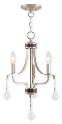 Laurel 3 Light 13 inch Brushed Nickel Mini Chandelier Ceiling Light
