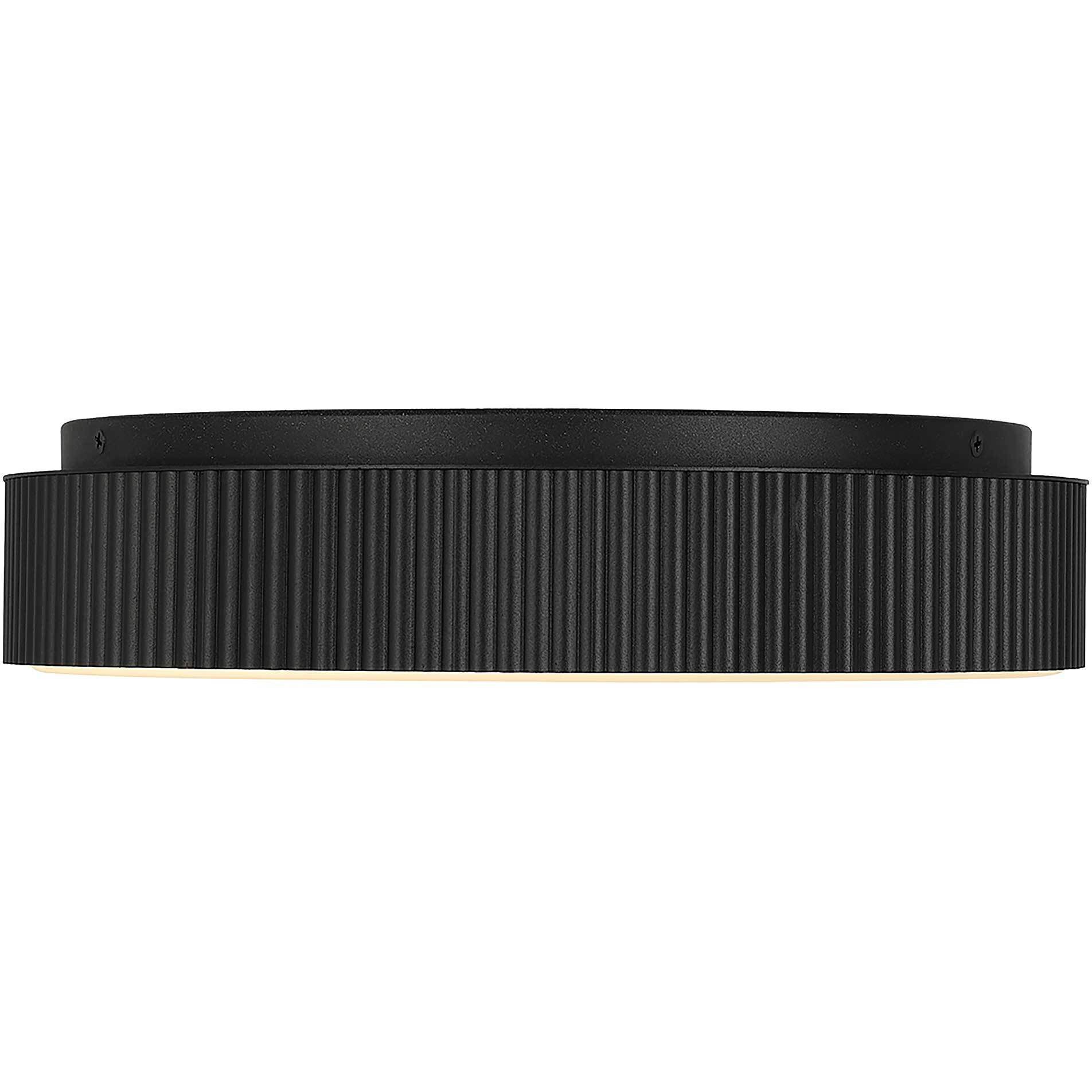 Channel LED 13 inch Sand Black Outdoor Flush Mount