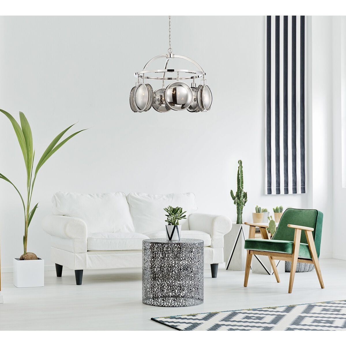 Havendale 8 Light 27 inch Polished Nickel Chandelier Ceiling Light