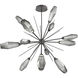 Aalto LED Graphite Chandelier Ceiling Light, Starburst