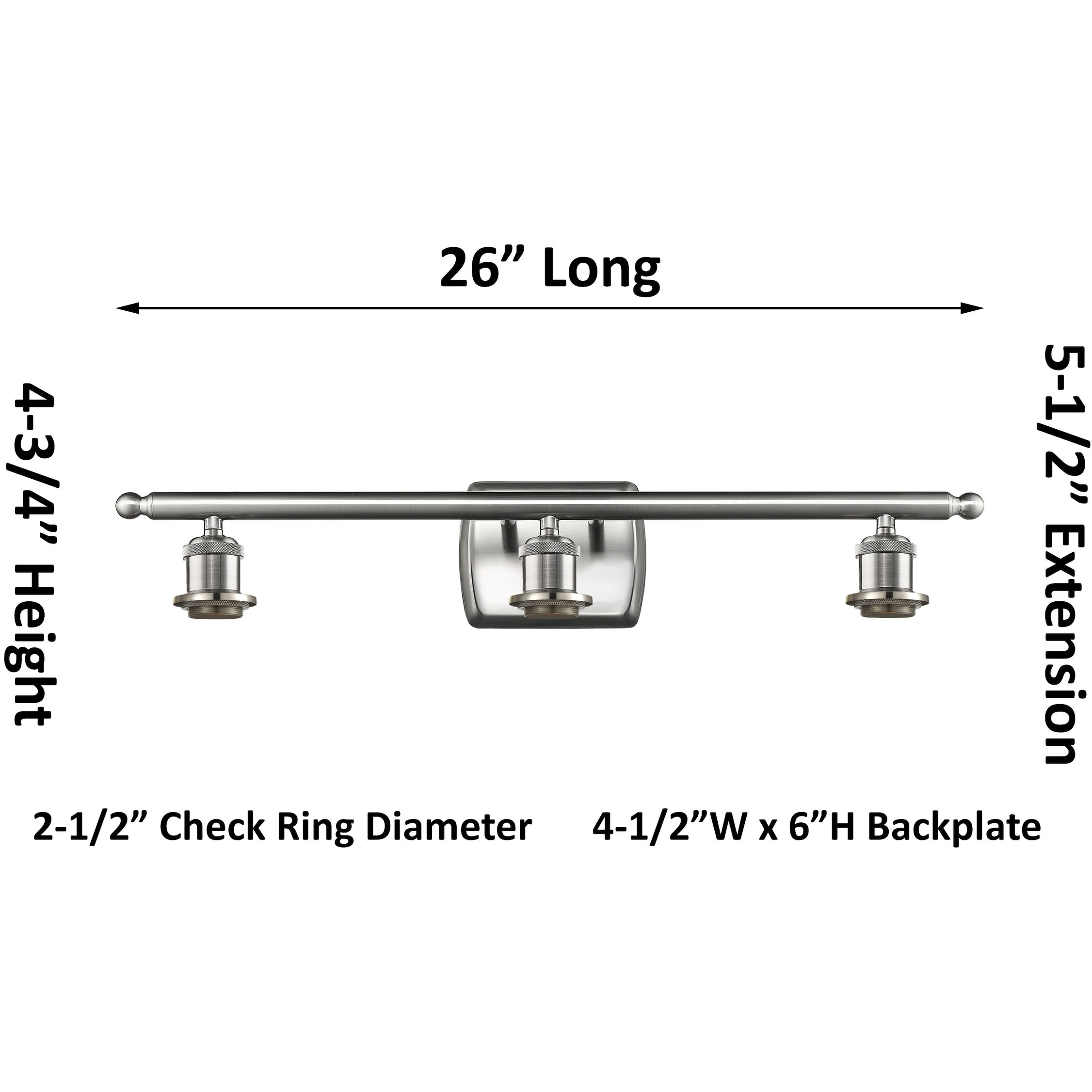 Ballston Preston 3 Light 26.25 inch Brushed Satin Nickel Bath Vanity Light Wall Light in Mercury