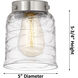 Franklin Restoration Bell LED 5 inch Polished Nickel Mini Pendant Ceiling Light in Clear, Franklin Restoration